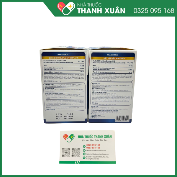 Kidwell TruCal D3K2 Chewable bổ sung canxi, D3K2, giúp xương răng chắc khỏe